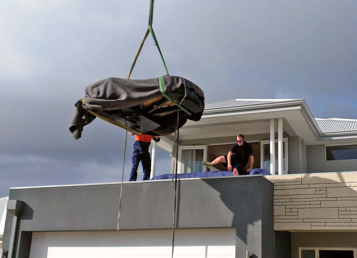 Crane Lifting Piano