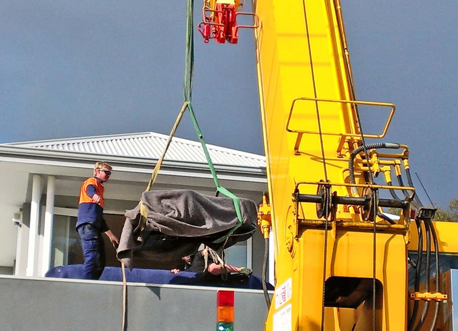 Crane Lifting Piano