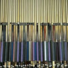 wall of pool cues